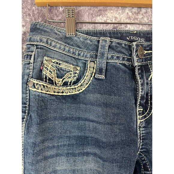 Vigoss Jeans Womens S2 L25 (28 x 25) Capri Heritage Fit Vintage Y2k 90s Western - Picture 3 of 14